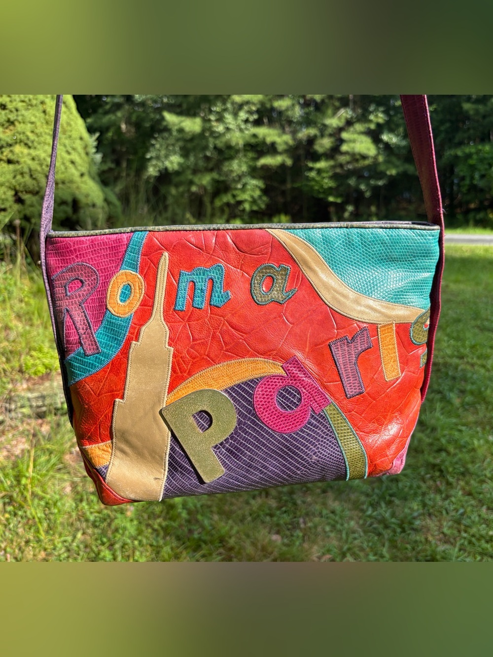 Sharif Leather Crossbody Bag Vintage